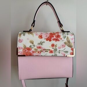 Dune London Pink Floral Shoulder Bag